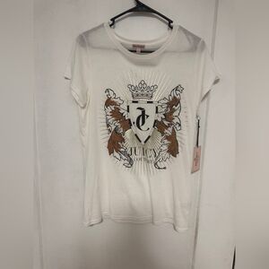 Juicy Couture White Graphic Tee
